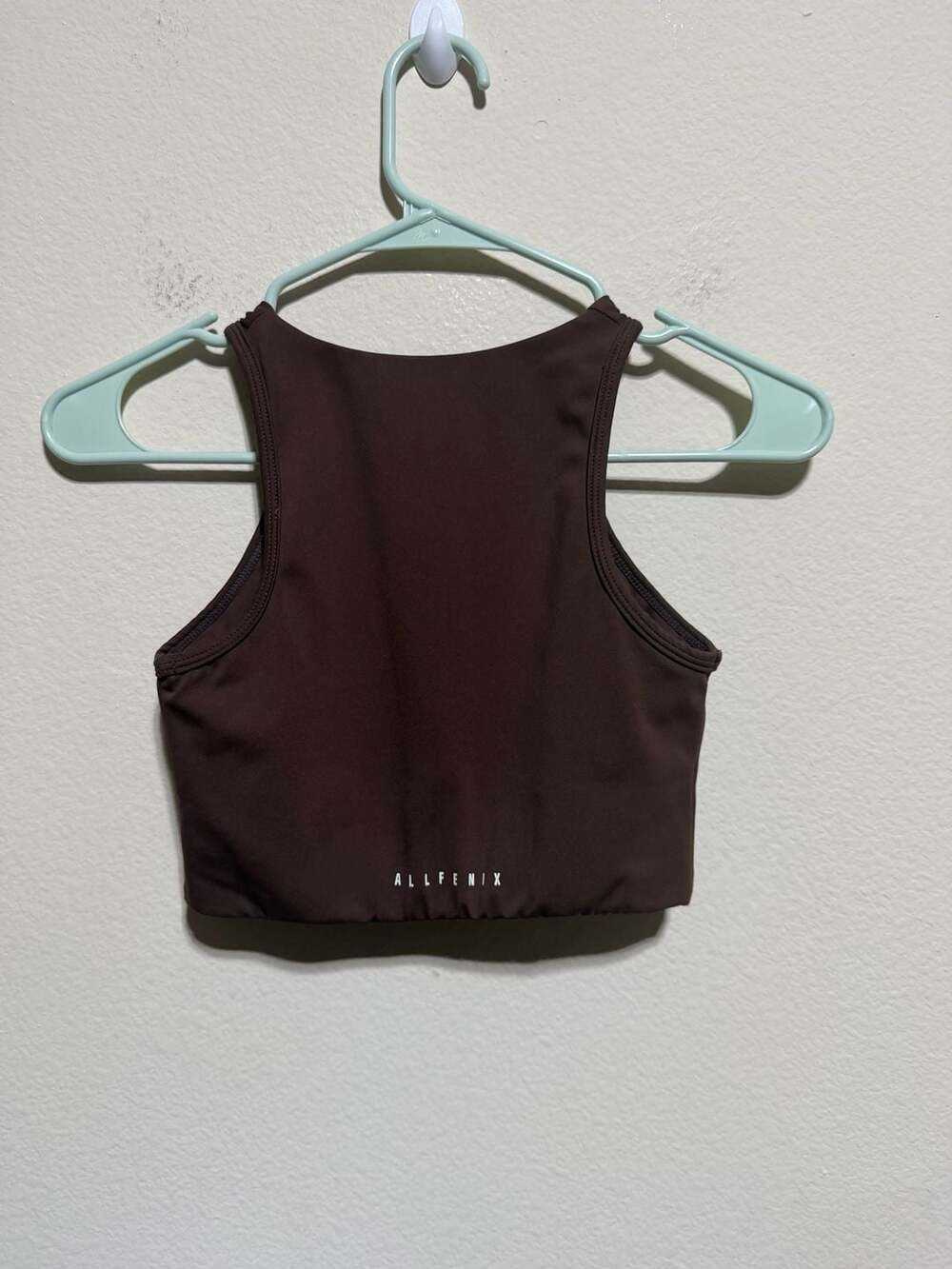Allfenix Women's High Neck Cropped Sports Bra Top